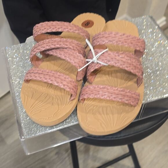 Billabong Lily Jane Braided Slide Sandal- Rose - Picture 9 of 11